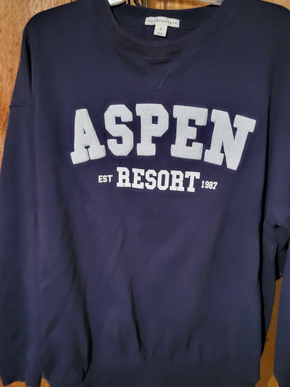 Aeropostale Navy Crewneck Sweatshirt with White Label
